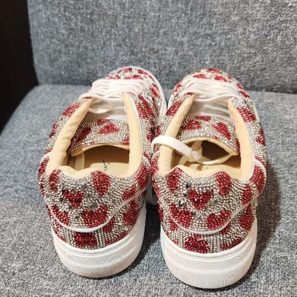 Betsey Johnson Suton/Sidny Heart Rhinestone Platform Sneakers - Picture 3 of 9